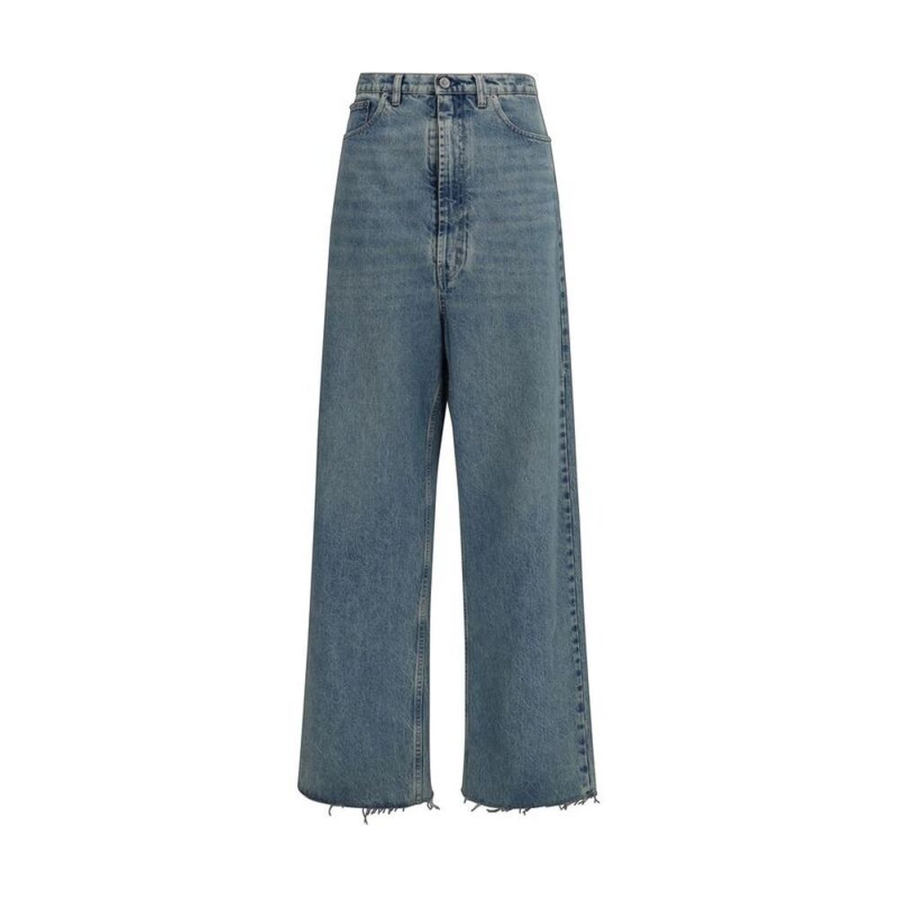 Maison Margiela Blue Cotton High-Waisted Women's Jean